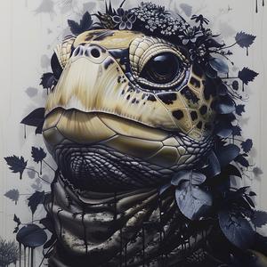 turtle  flowers  art  whimsical  character  nature  illustration  surreal  cute  design 1072118