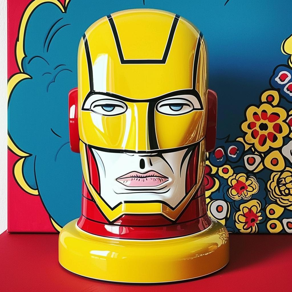iron  man  mask  flowers  still  life  art  color  composition  design 972852