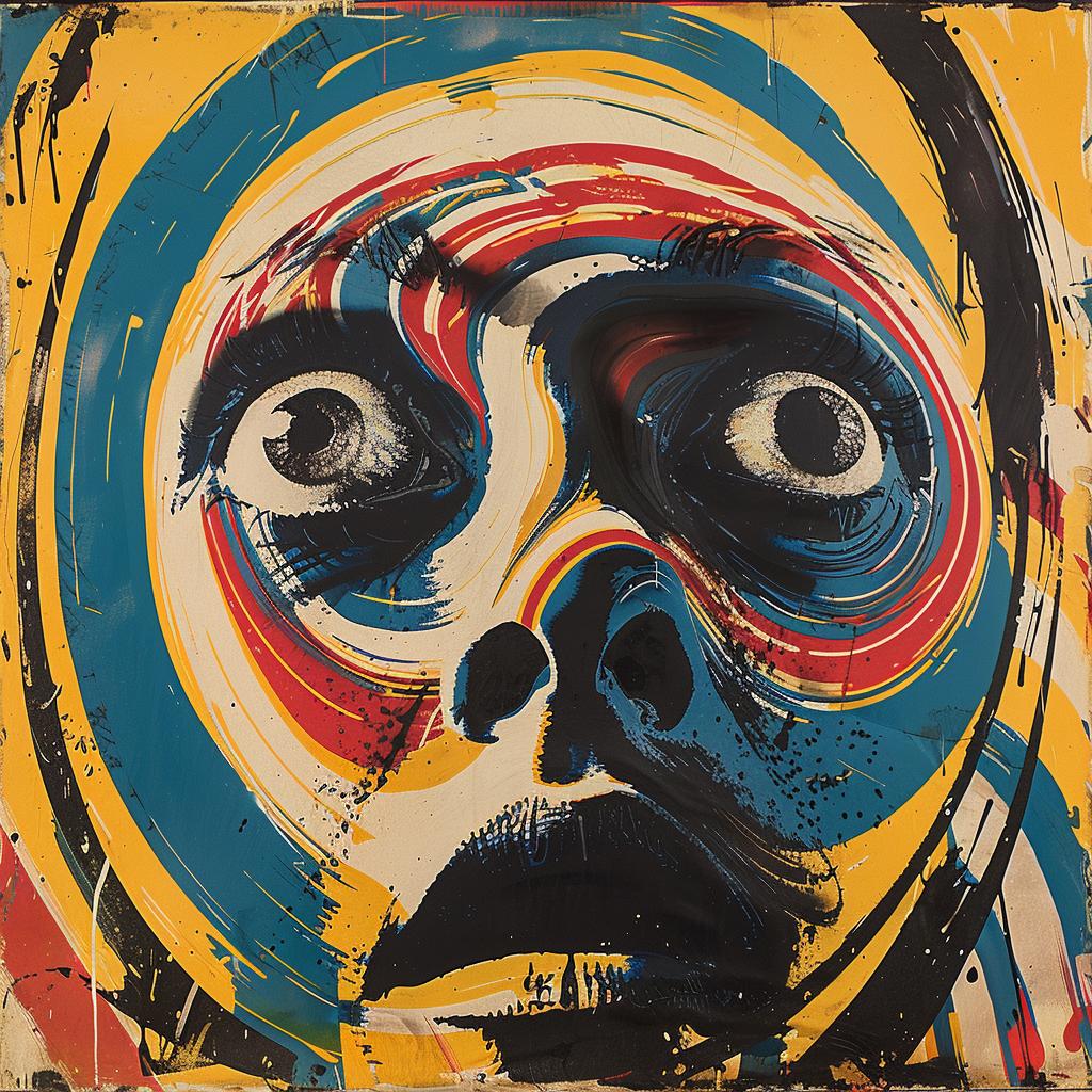 surreal  woman  face  painted  encaustic  screenprinting  hyper-realistic  Appel  creative  album 959968