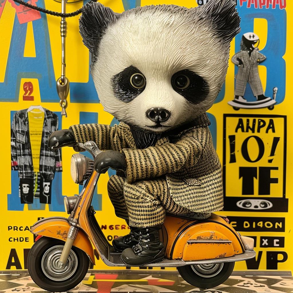 panda  scooter  happy  minimal  blue  yellow  book  playful  cute  urban 955414