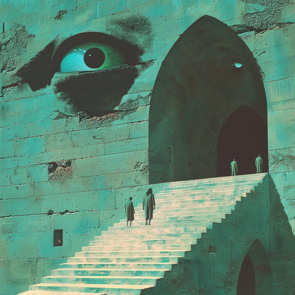 surreal  album  cover  introspective  occult  neon  eye  beholder  vision  art 973921