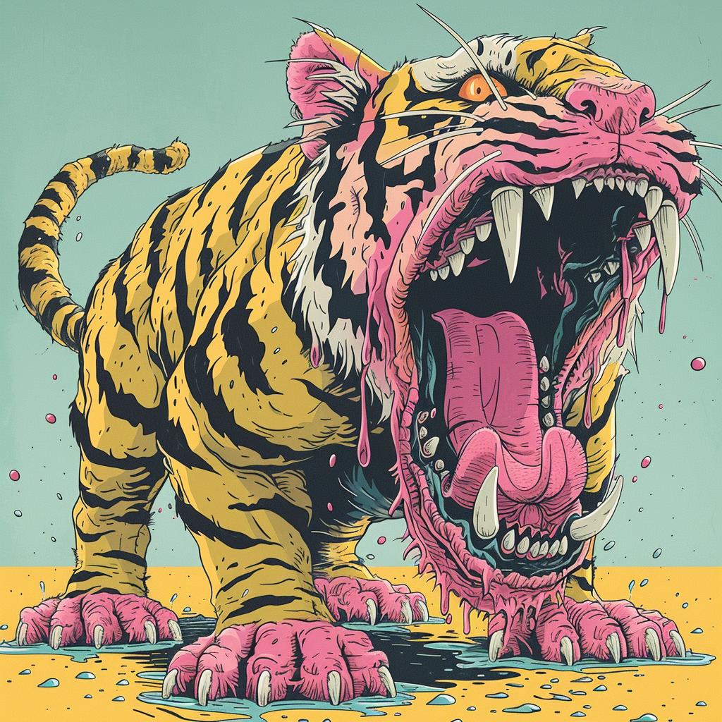 tiger  mythical  conjoined  terrifying  Todd  McFarlane  creature  digital  art  fantasy 928007