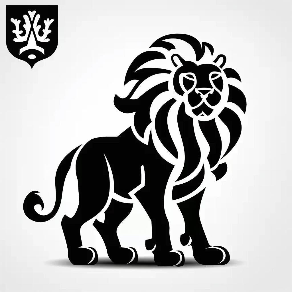 lion  silhouette  white  background  animal  graphic  illustration  design  minimalist  symbol 943099
