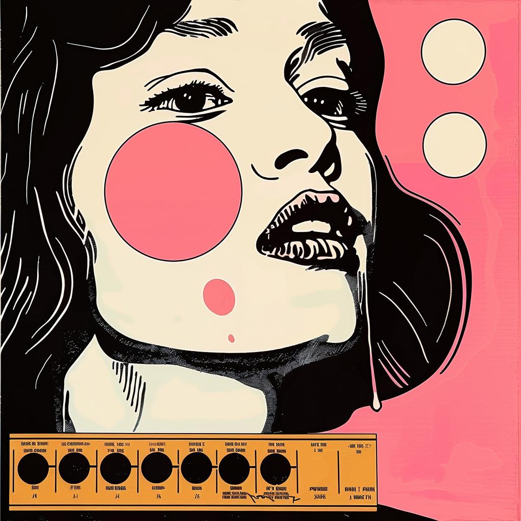 album  cover  1980s  poster  woman  face  pink  background  art  style 963402