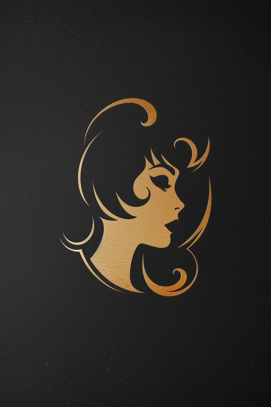 Betty  Rubble  minimalist  silhouette  hair  black  background  profile  woman  icon 954024