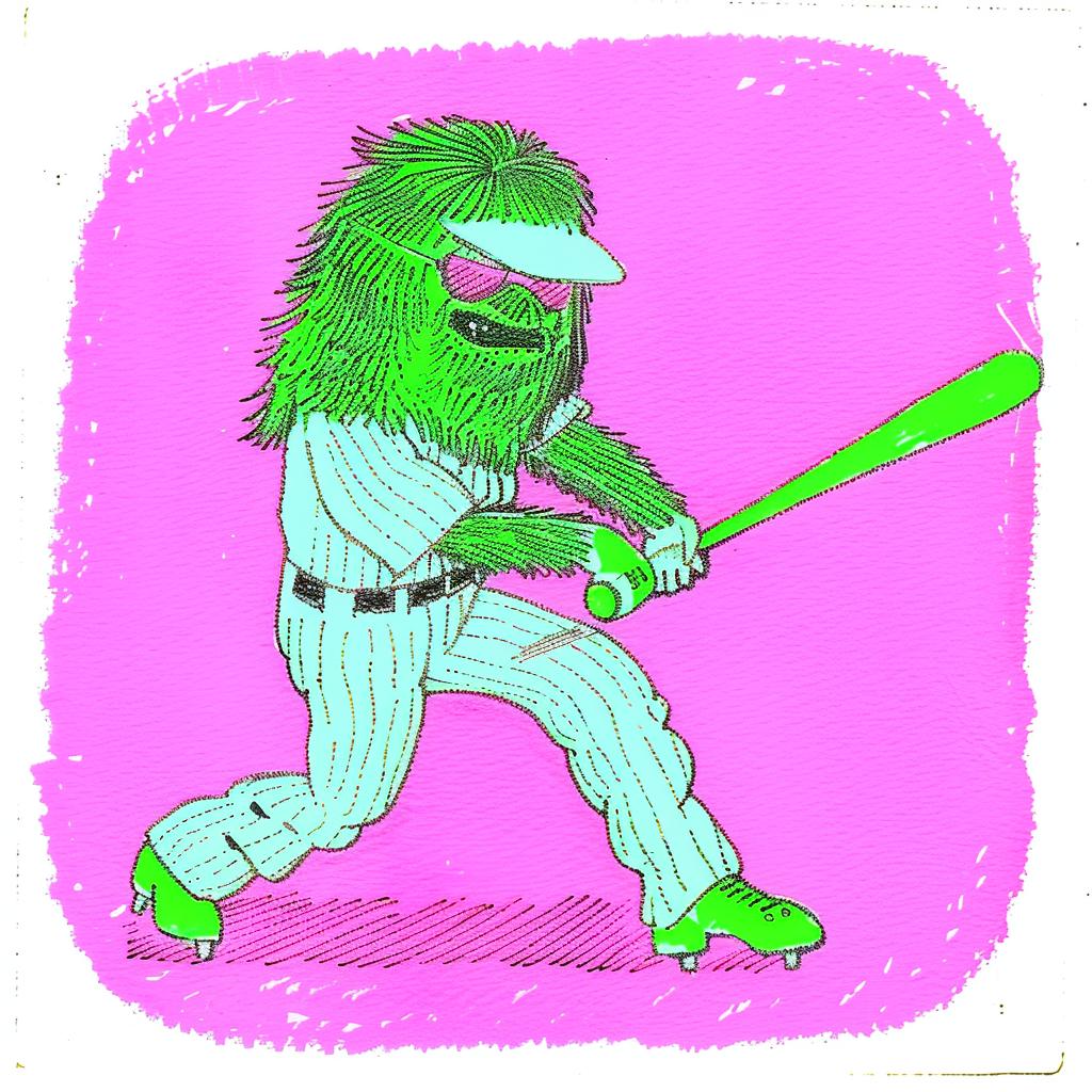 baseball  player  cap  bat  cartoon  monster  drawing  sport  action  character 940288