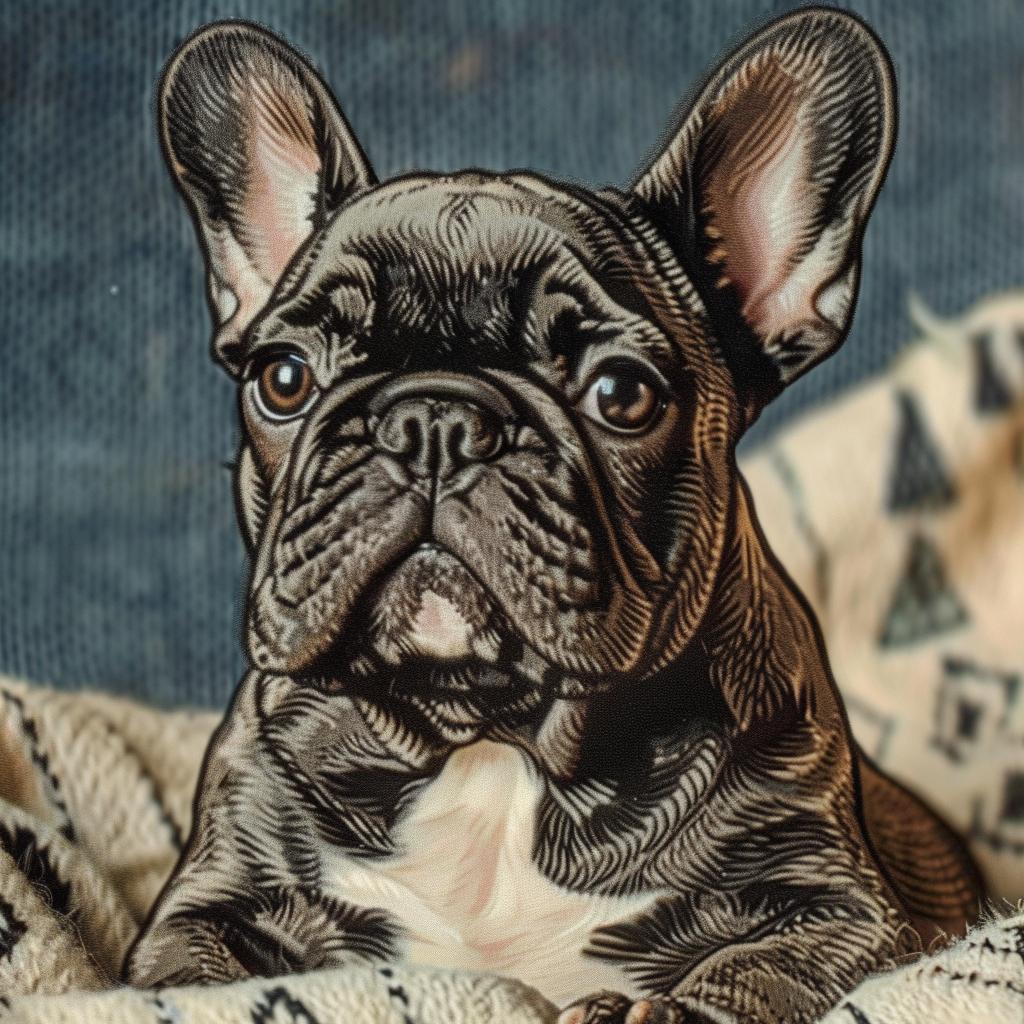 dog  frenchbulldog  sitting  blanket  pet  adorable  portrait  colorful  acrylic  cute 942296
