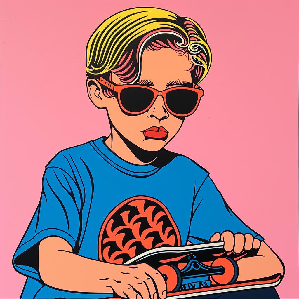 boy  sunglasses  book  painting  casual  youth  intellectual  stylized  figurative  artwork 973839