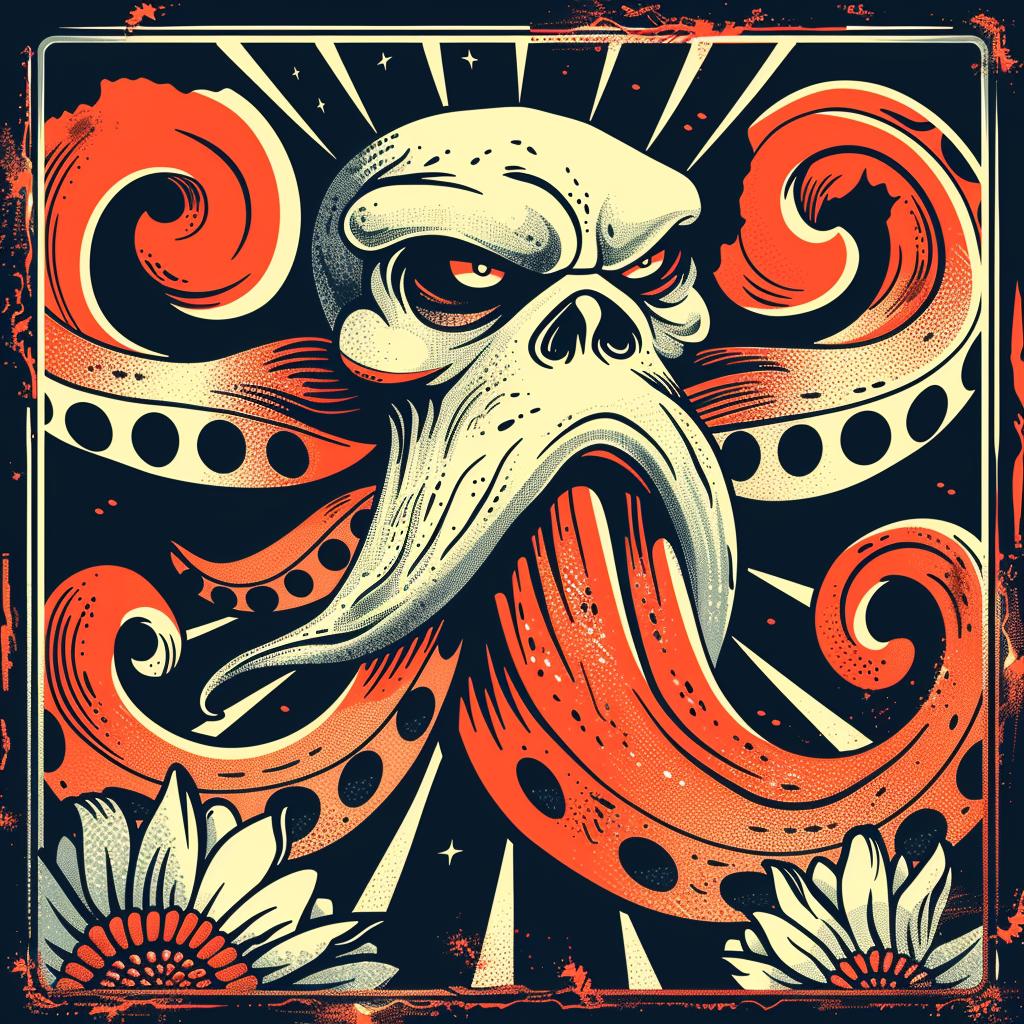 octopus  skull  flowers  background  dark  spiritual  naturalistic  symmetry  badge  tattoo 941488