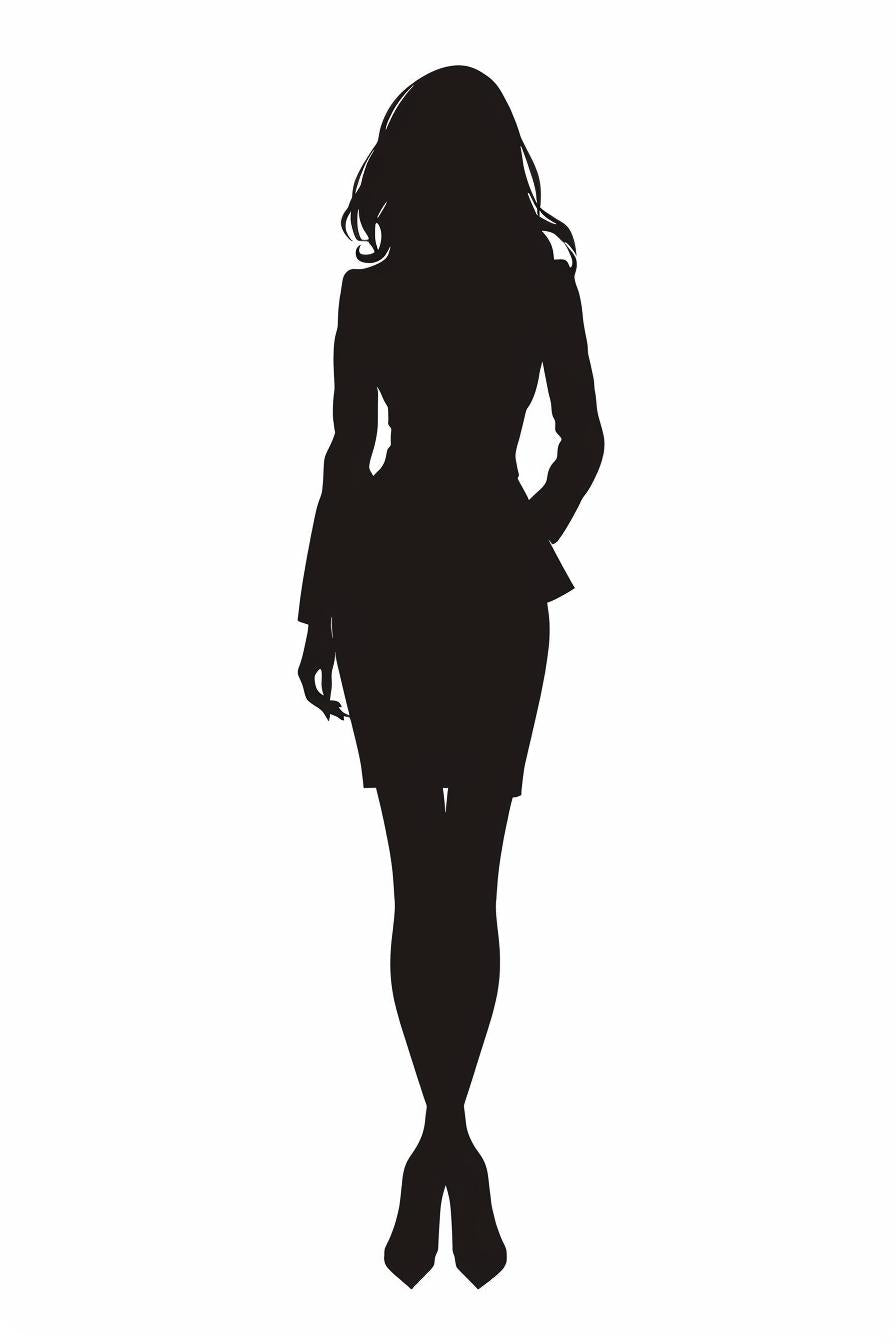 woman  silhouette  business  suit  vector  minimal  attire  professional  white  background 954351