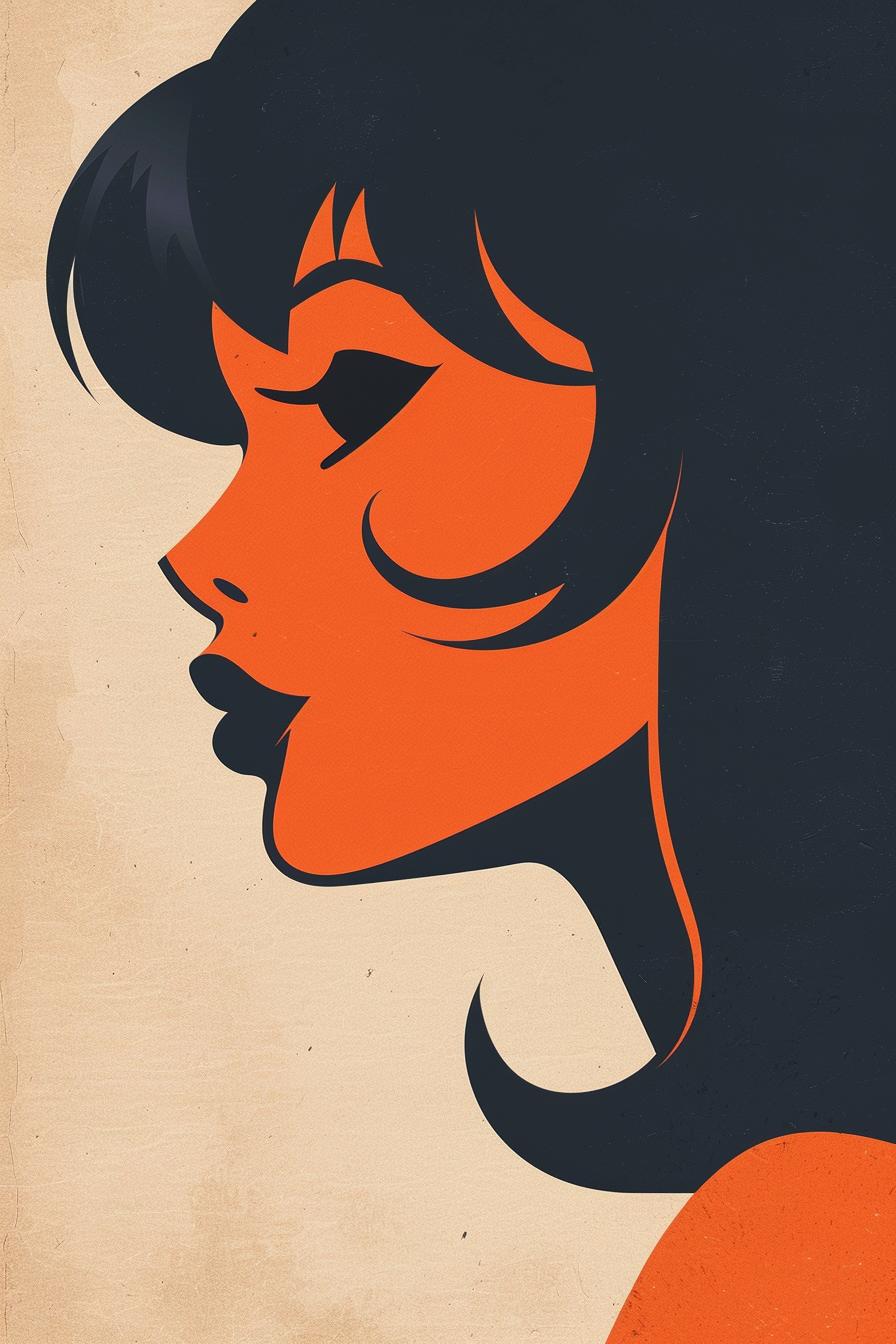 Betty  Rubble  minimalist  icon  profile  portrait  Malika  Favre  woman  logo 954025
