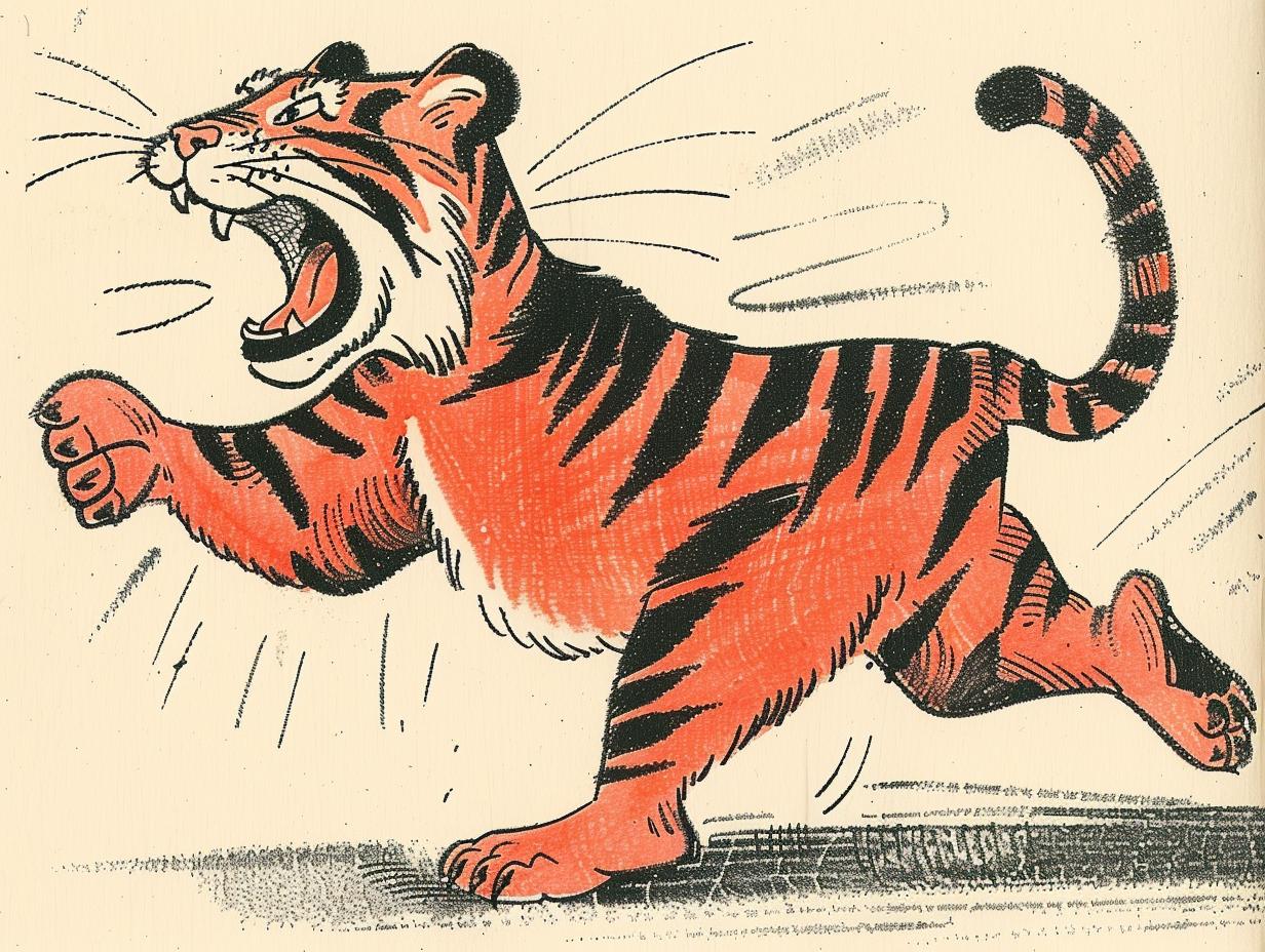 tiger  tattoo  cartoon  Sailor Jerry  frisbee  1950s  vintage  comic  illustration  art 919638