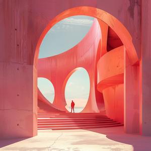 surreal  photography  Moebius  minimalism  fantasy  abstract  building  pink  man  negative 1040608