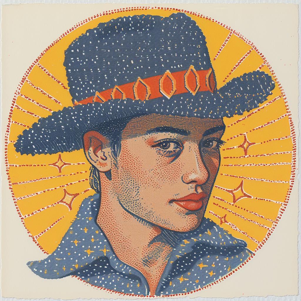 Bauhaus  man  hat  lighting  surreal  glow  art  natural  volumetric  design 962933