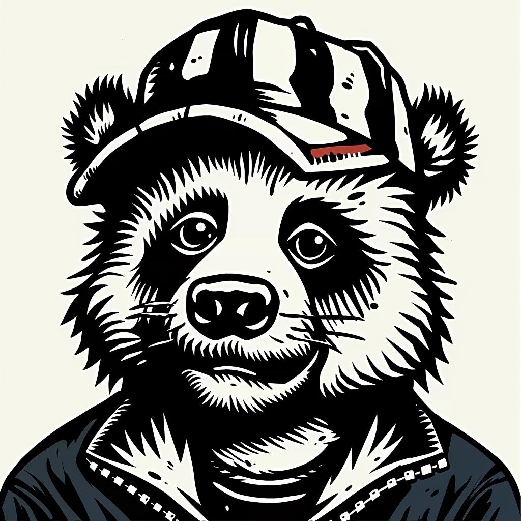 panda  bear  cap  fashion  quirky  funny  animal  illustrative  youthful  cute 939869