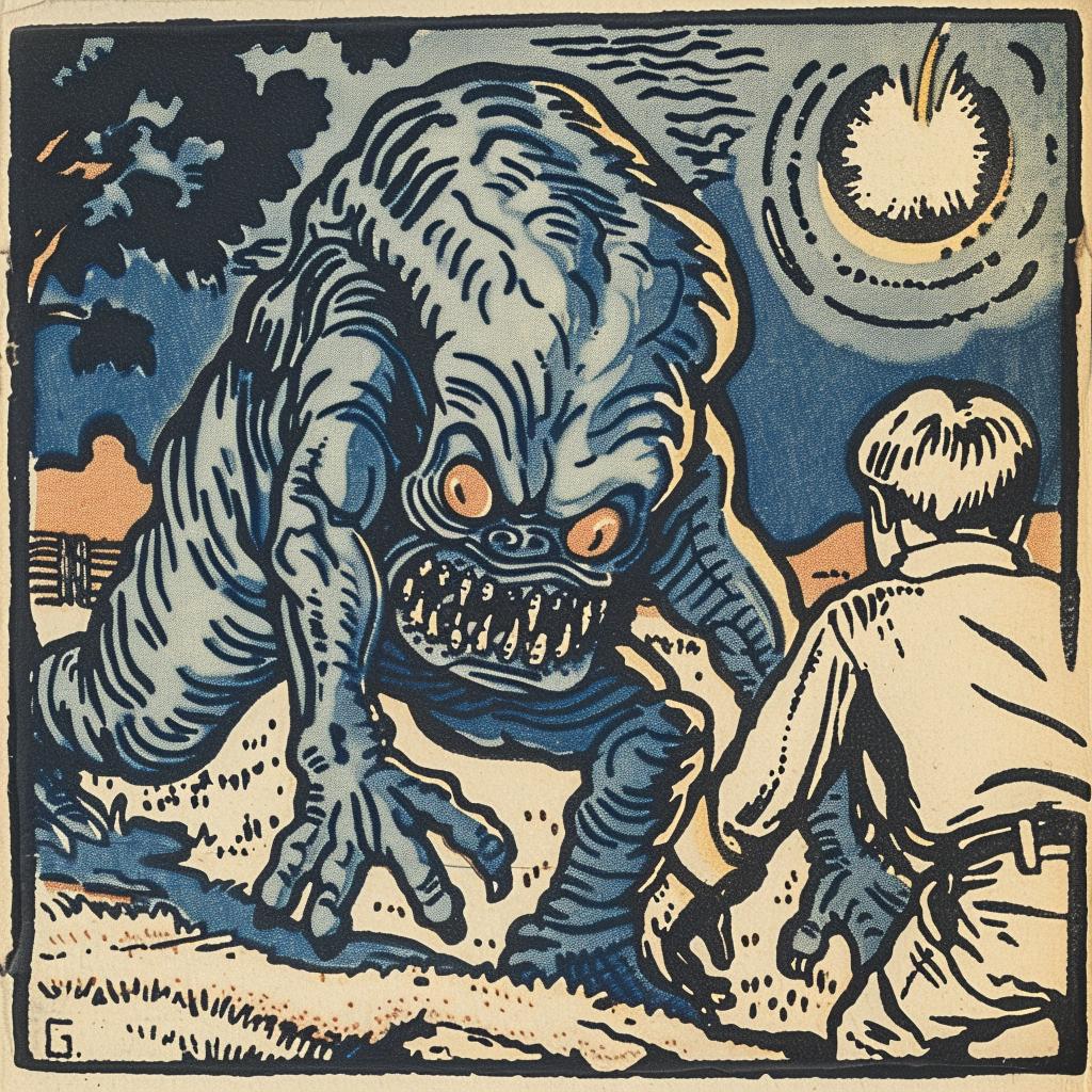 surreal  album  collage  deathmetal  hyper-realistic  Toshio Saeki  Todd White  monster  woods  dark 942078