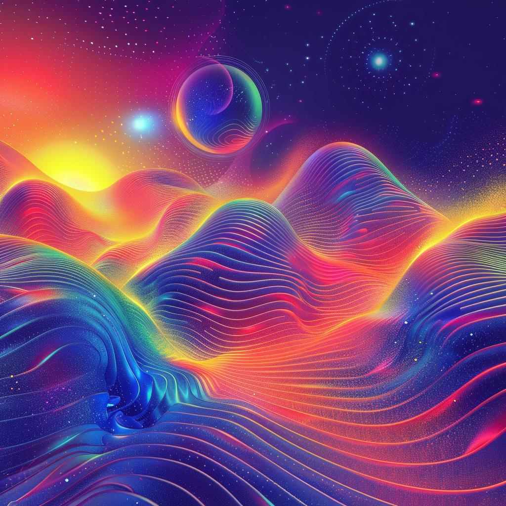 مستعمرة فضائية، منظر طبيعي، أمواج ملونة، كواكب، موجة كمية، نجم نابض، كوني 945360