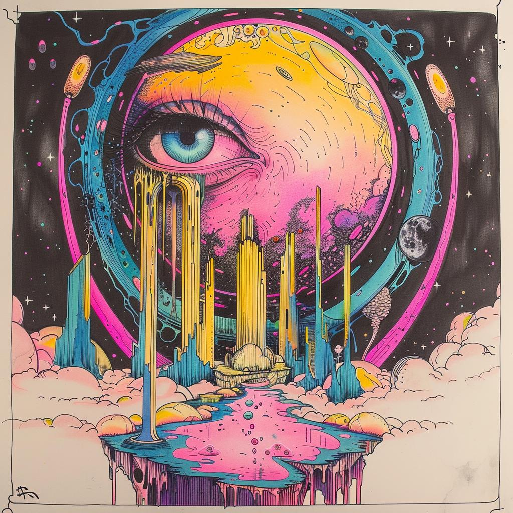 city  psychedelic  eye  drawing  dark  occult  spiritual  Saul  Bass  art 925286