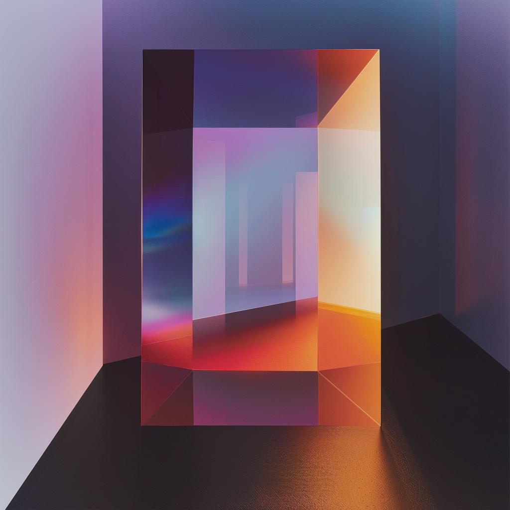 colorful  abstract  light  square  fluorescent  luminescent  mixing  installation  beige  gray 1031226