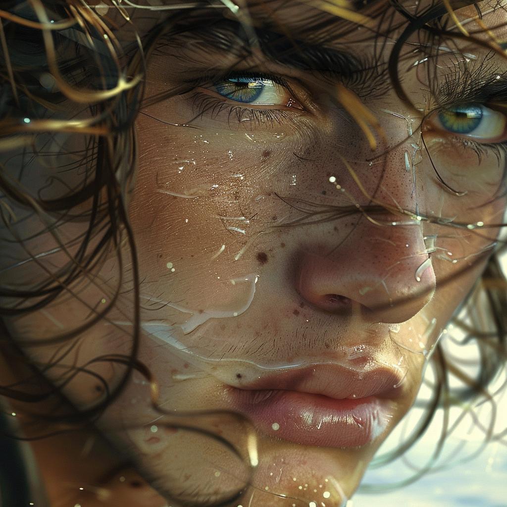 boy  ocean  longing  determination  digital  illustration  close-up  intricate  coastline  breeze 936812