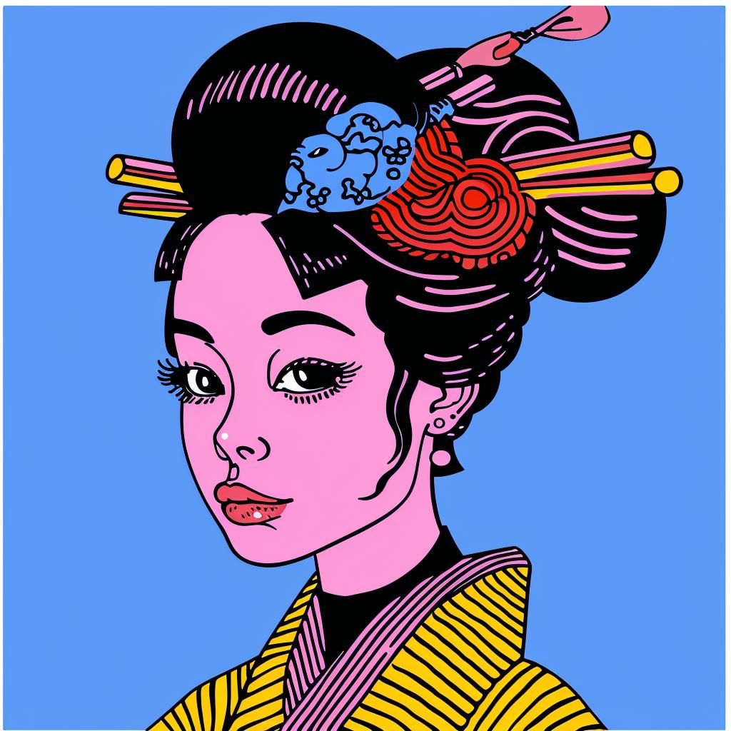 woman  kimono  flower  hair  traditional  stylized  culture  elegant  serene  artistic 1021465