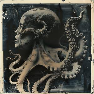 octopus  skull  black  chemigram  Alvin  Langdon  Coburn  surreal  monochrome  art 1061286