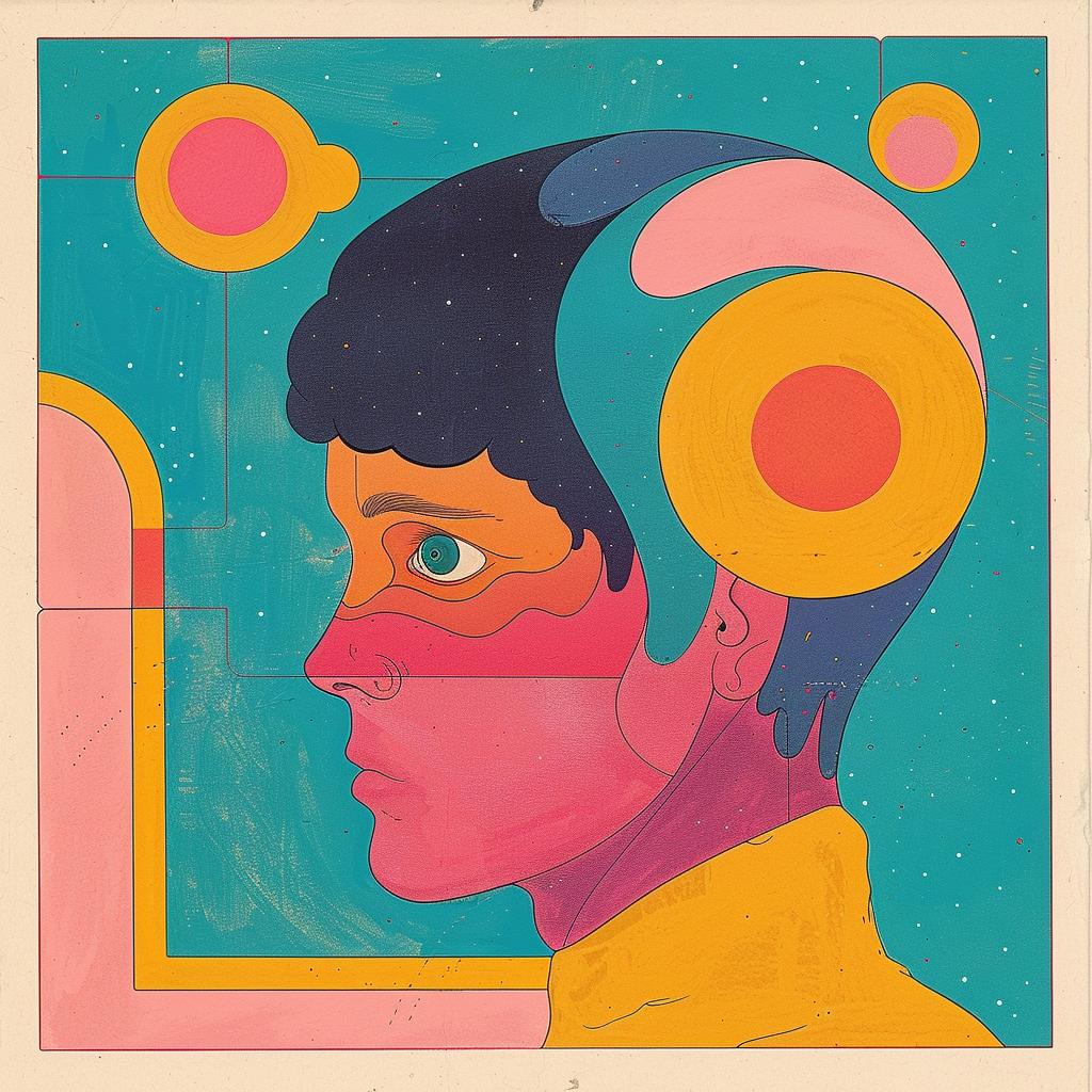 man  colorful  head  poster  surreal  album  cover  Art  Nouveau  creative 977458