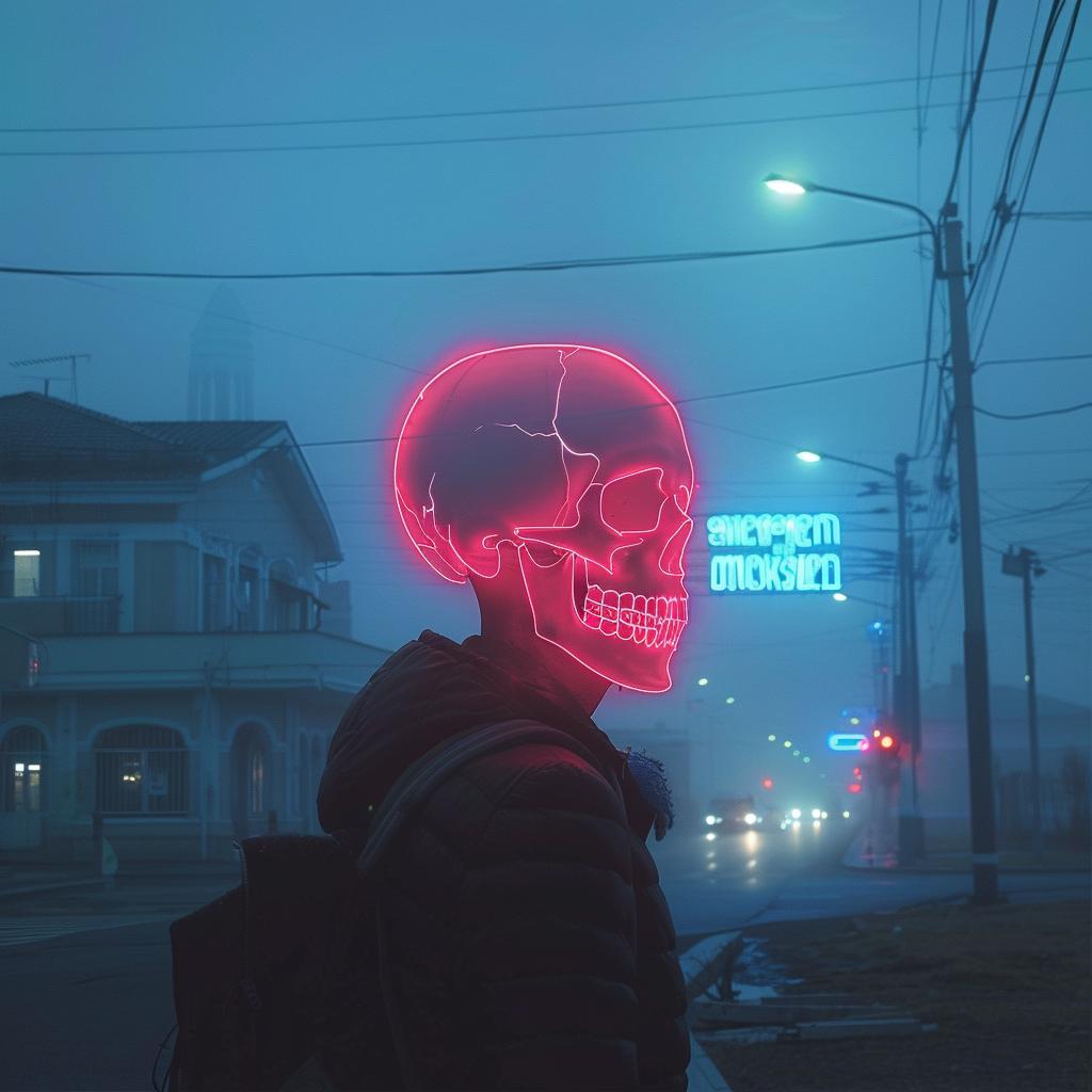 neon  skull  street  man  head  surreal  unusual  lights  art  expression 976587