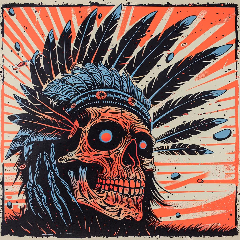 skull  headdress  poster  apache  occult  dark  design  indigenous  illustration  art 925816