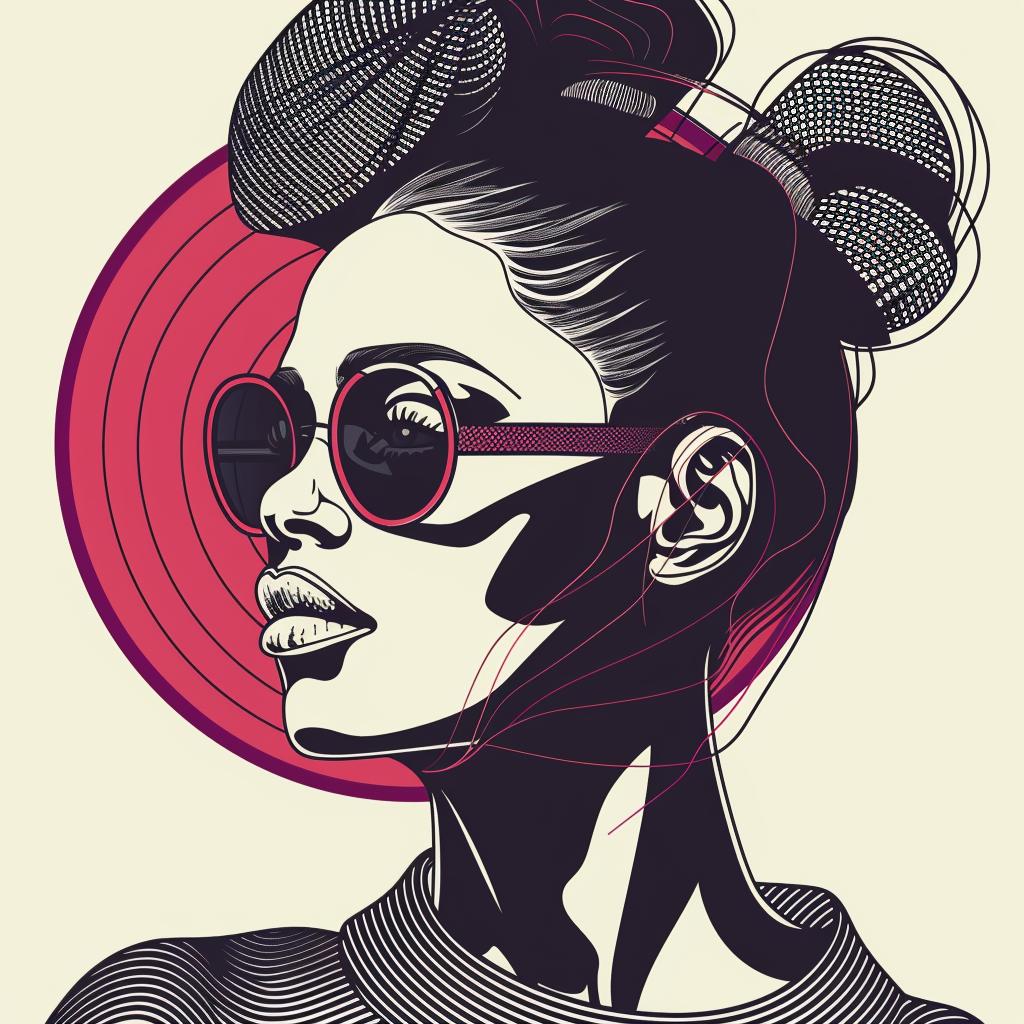 نظارات شمسية نسائية من بوبارت، تصميم صورة شخصية لامرأة أمريكية من أصل أفريقي، فن منمق 936633