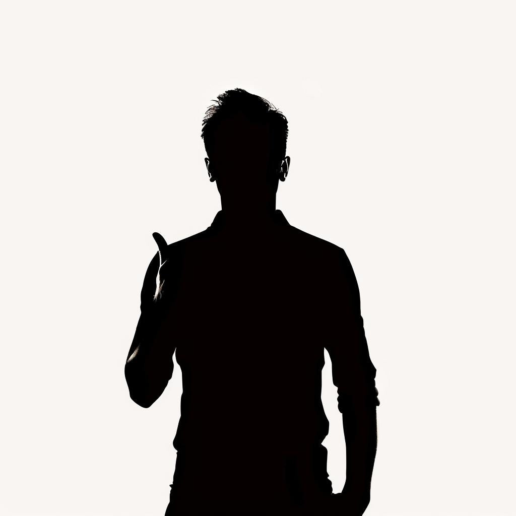silhouette  man  American  sign  language  illustration  black  white  background  hand 954144