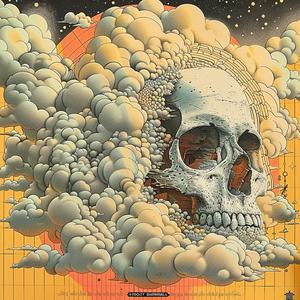 skull  clouds  sky  art  symbolist  creative  Risograph  dark  illustration  design 1036979