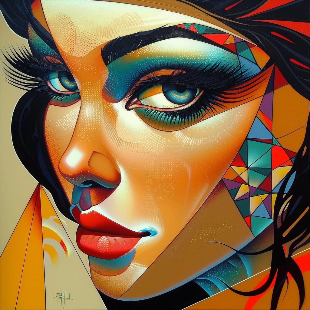 woman  makeup  colorful  portrait  detailed  painting  eyes  expression  art  beauty 966146