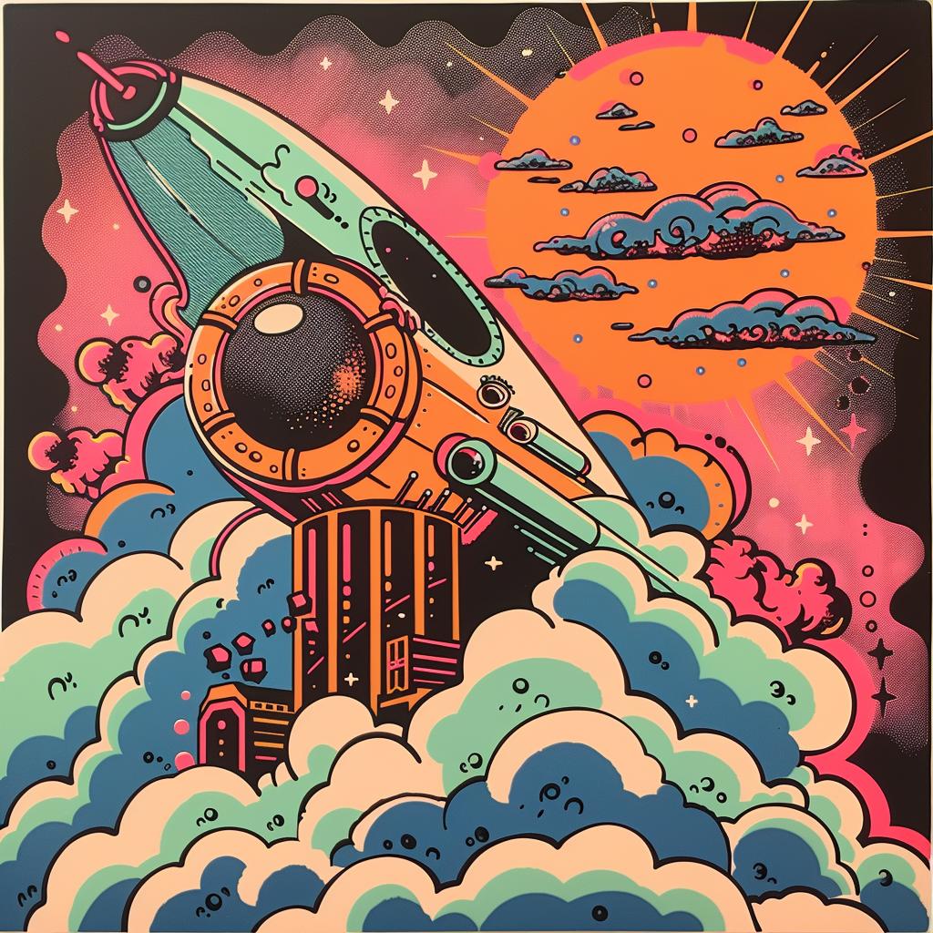 poster  rocket  sky  colorful  illustration  vibrant  max  style  art  fantasy 929905