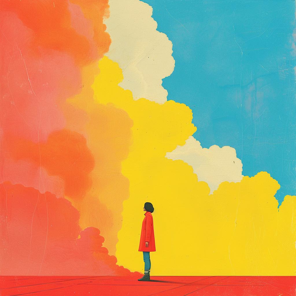 surreal  album  cover  person  cloud  colorful  art  Joan  Cornella  vibrant 973886