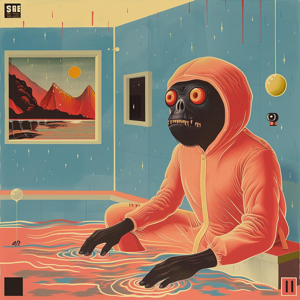 surreal  album  cover  creative  Joan  Cornella  stylized  art  poster  design 1018347