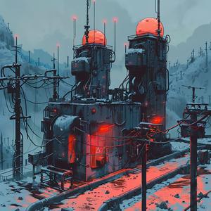 futuristic  city  painting  red  lights  ground  style  Simon  Stalenhag  urban 1075106