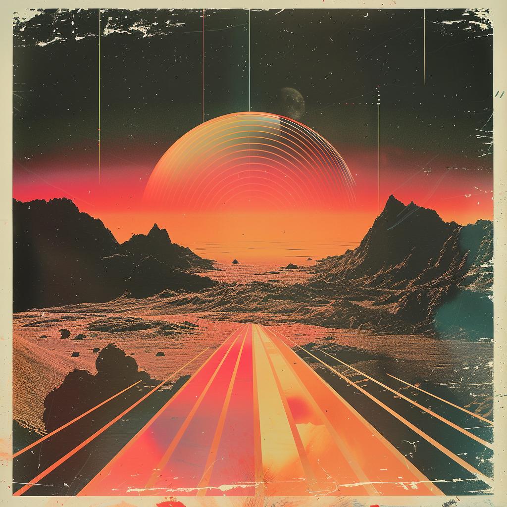 album  80s  synthwave  trippy  geometric  future  poster  vintage  art  music 960791