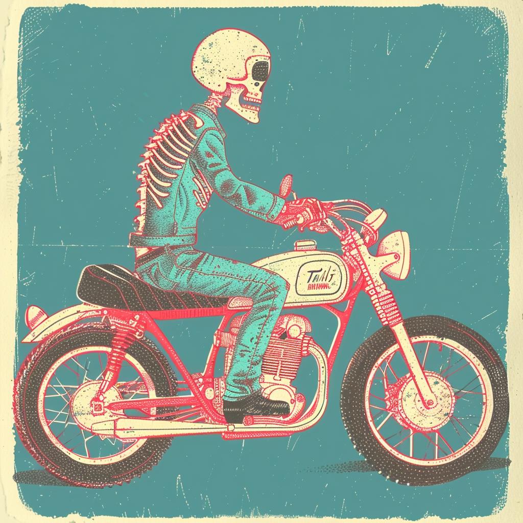 skeleton  motorcycle  biker  undead  vintage  illustration  rebellion  dark  adventure  transport 940994