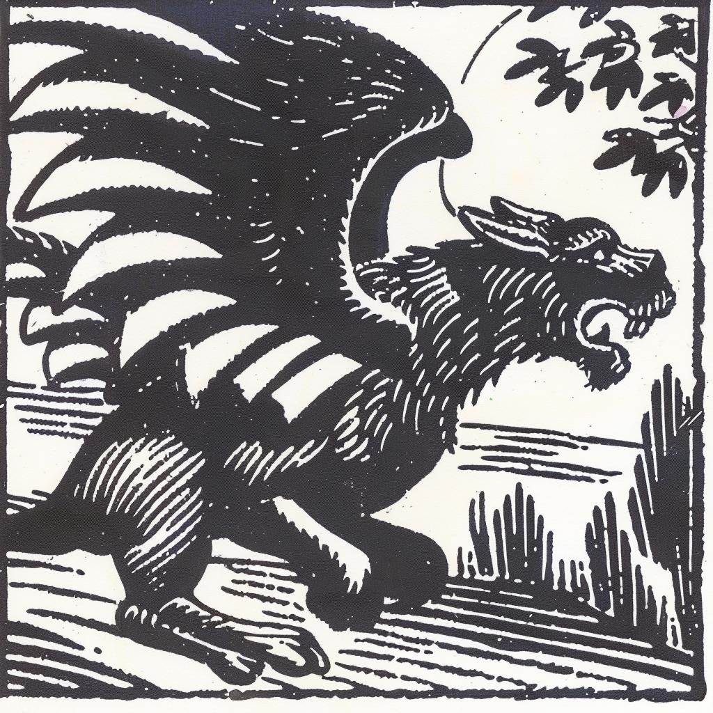 mythical  creature  hybrid  dragon  fantastical  unique  drawing  black  white  shading 941005