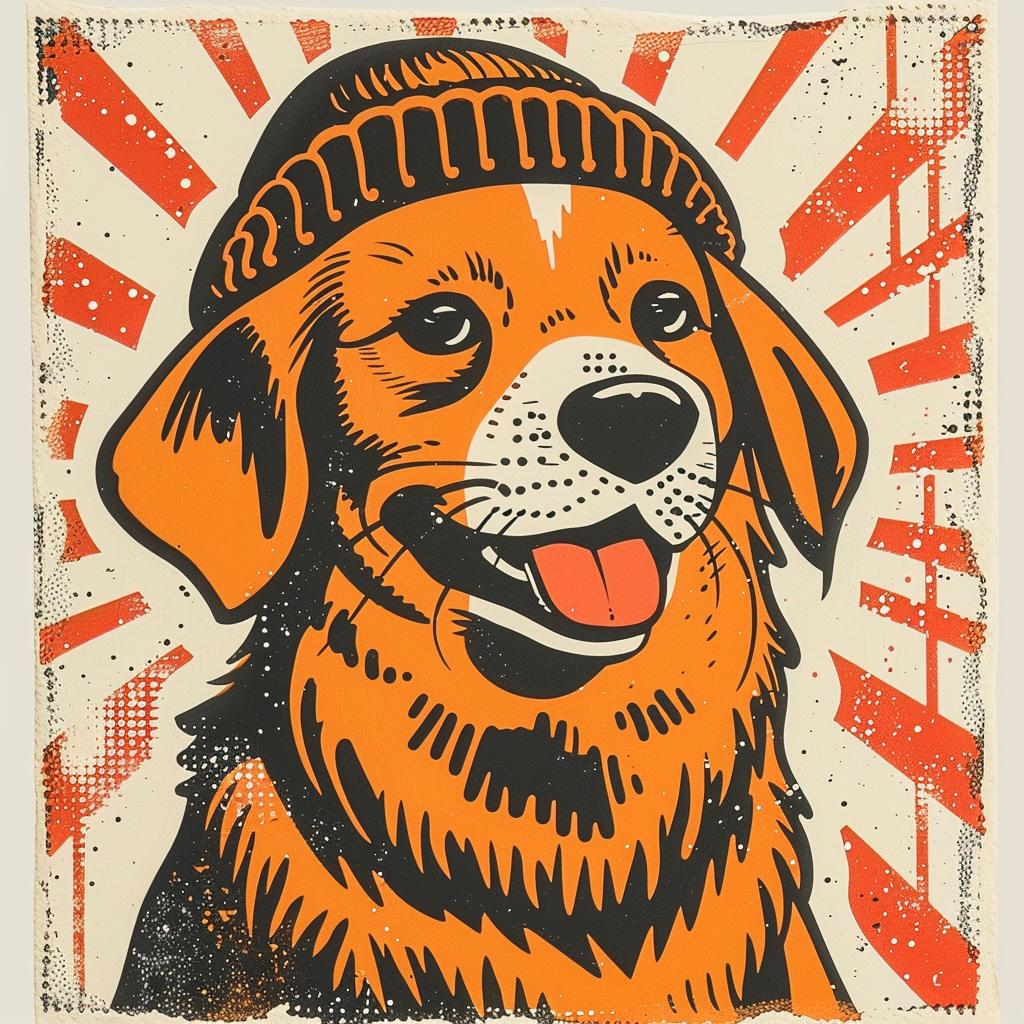 dog  golden  retriever  hat  street  culture  aggressive  minimal  anthropomorphic  poster 956572