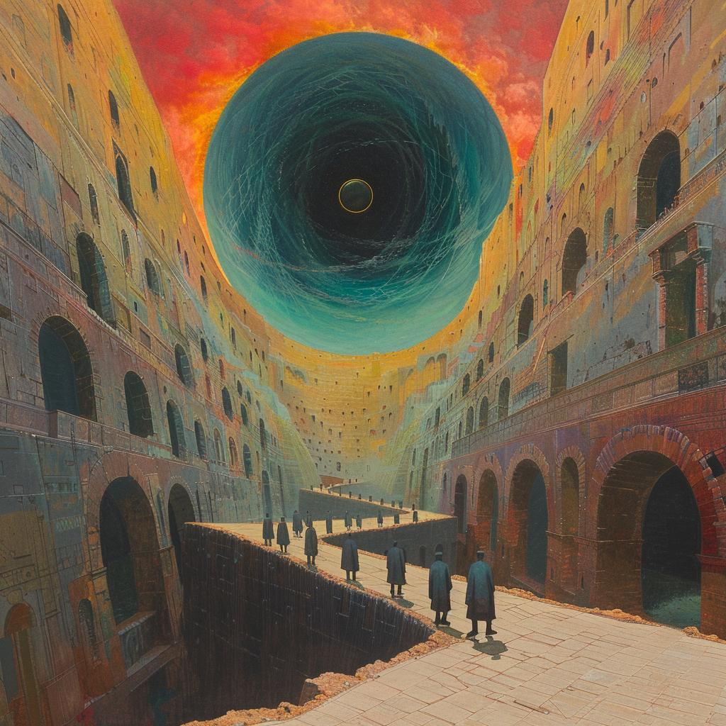 black  hole  city  surreal  introspective  occult  artwork  technicolor  lighting  composition 974776