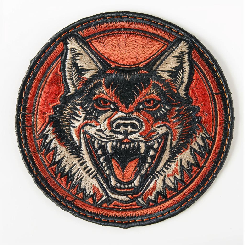 patch  embroidery  wolf  red  black  chenille  hip-hop  streetwear  minimalist  design 961434