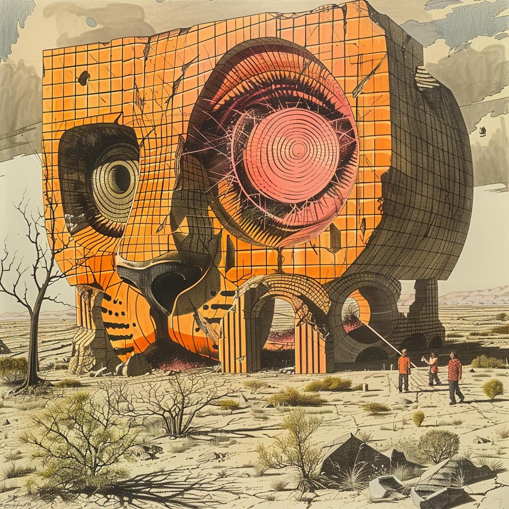 surreal  building  people  orange  art  poster  creative  imposing  atmosphere  spatial 939432