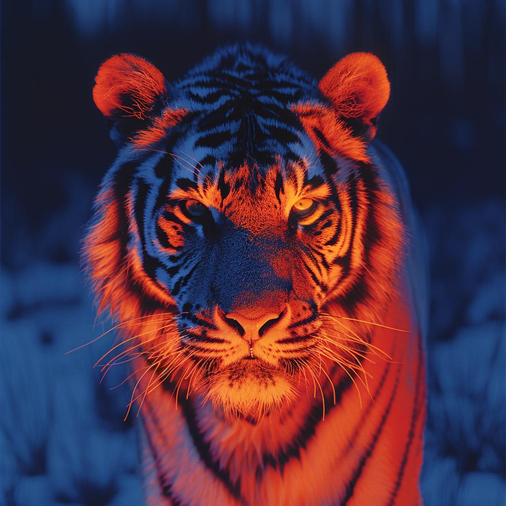 tiger  eyes  dark  photography  glowing  surreal  natural  colors  volumetric  lighting 1031607