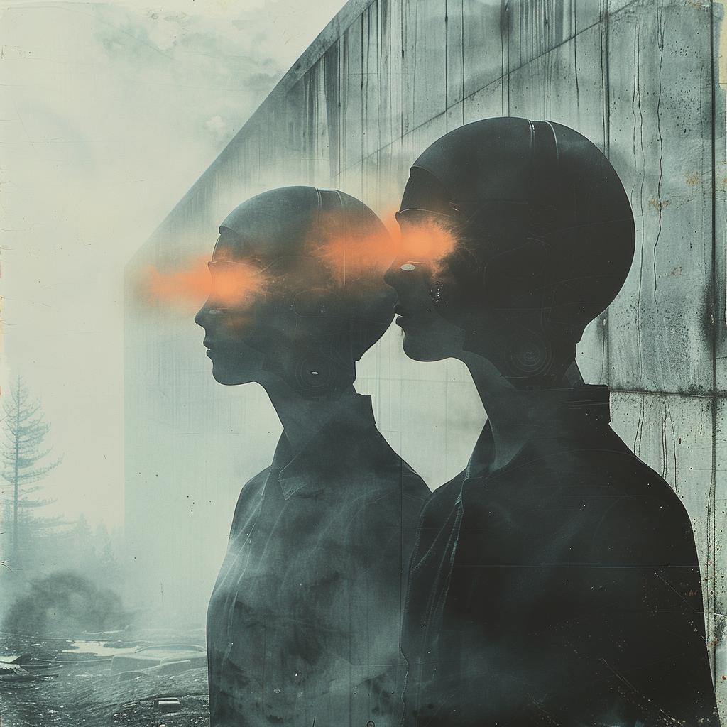 black  white  blue  orange  double  exposure  surreal  lighting  grain  glow 1032658