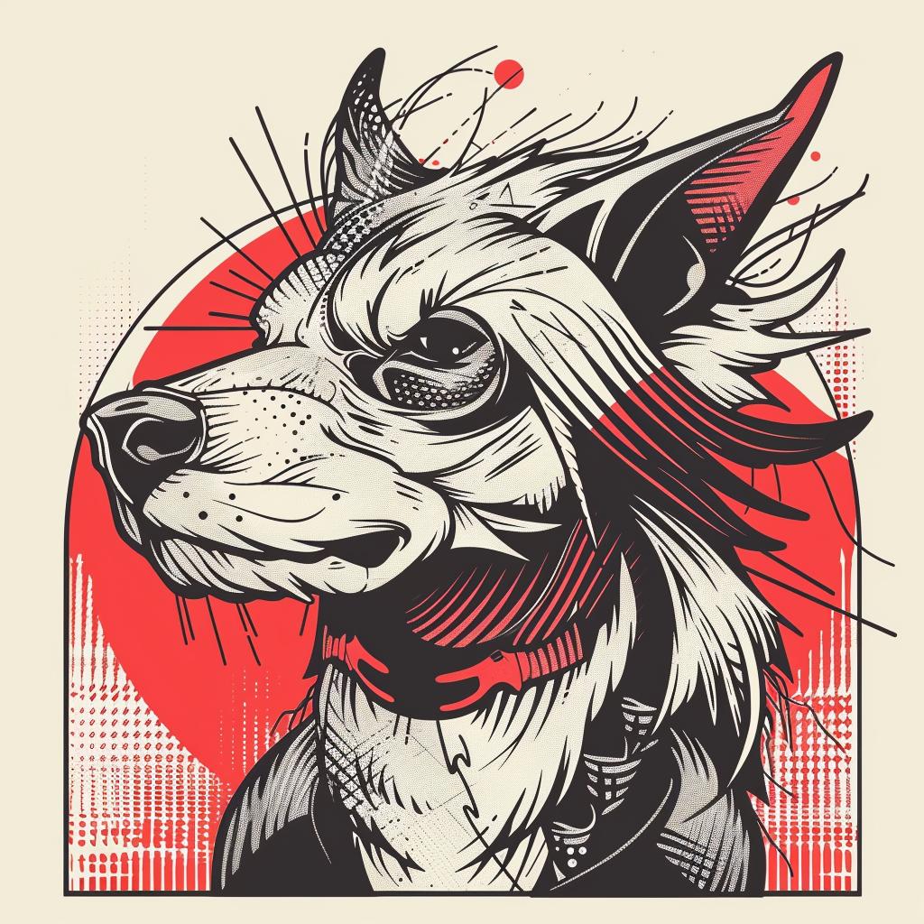 mythical  creature  dog  red  white  background  hybrid  fantastical  unique  strength 939634