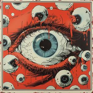 beast  eyes  surreal  album  cover  paint  symbolist  risograph  hyper-realistic  art 1078496