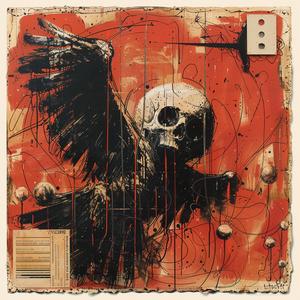 painting  skull  bird  encaustic  Todd  McFarlane  art  canvas  color  illustration 1067214