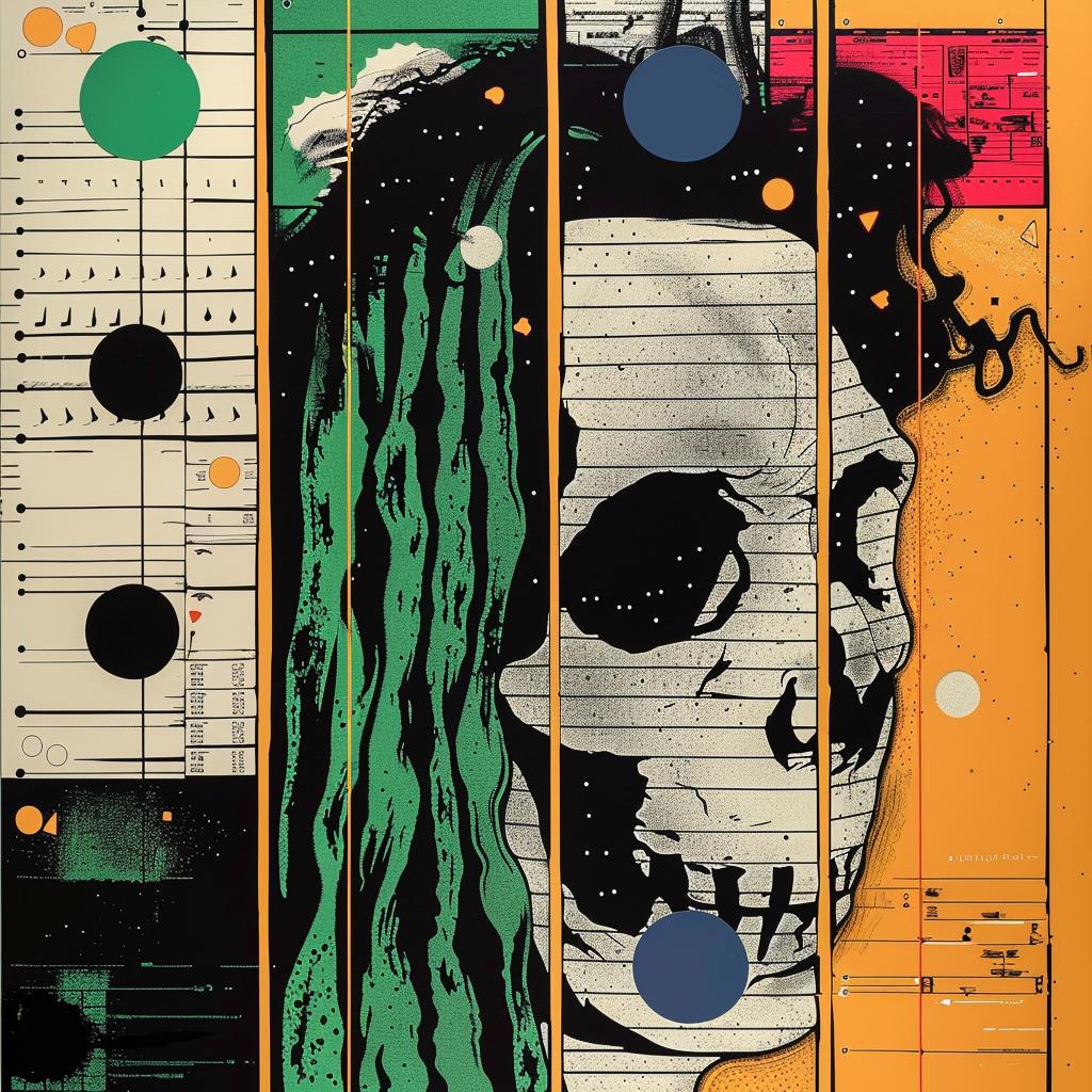 skull  guitar  graphic  design  abstract  impressionism  dark  art  poster  emblem 968499